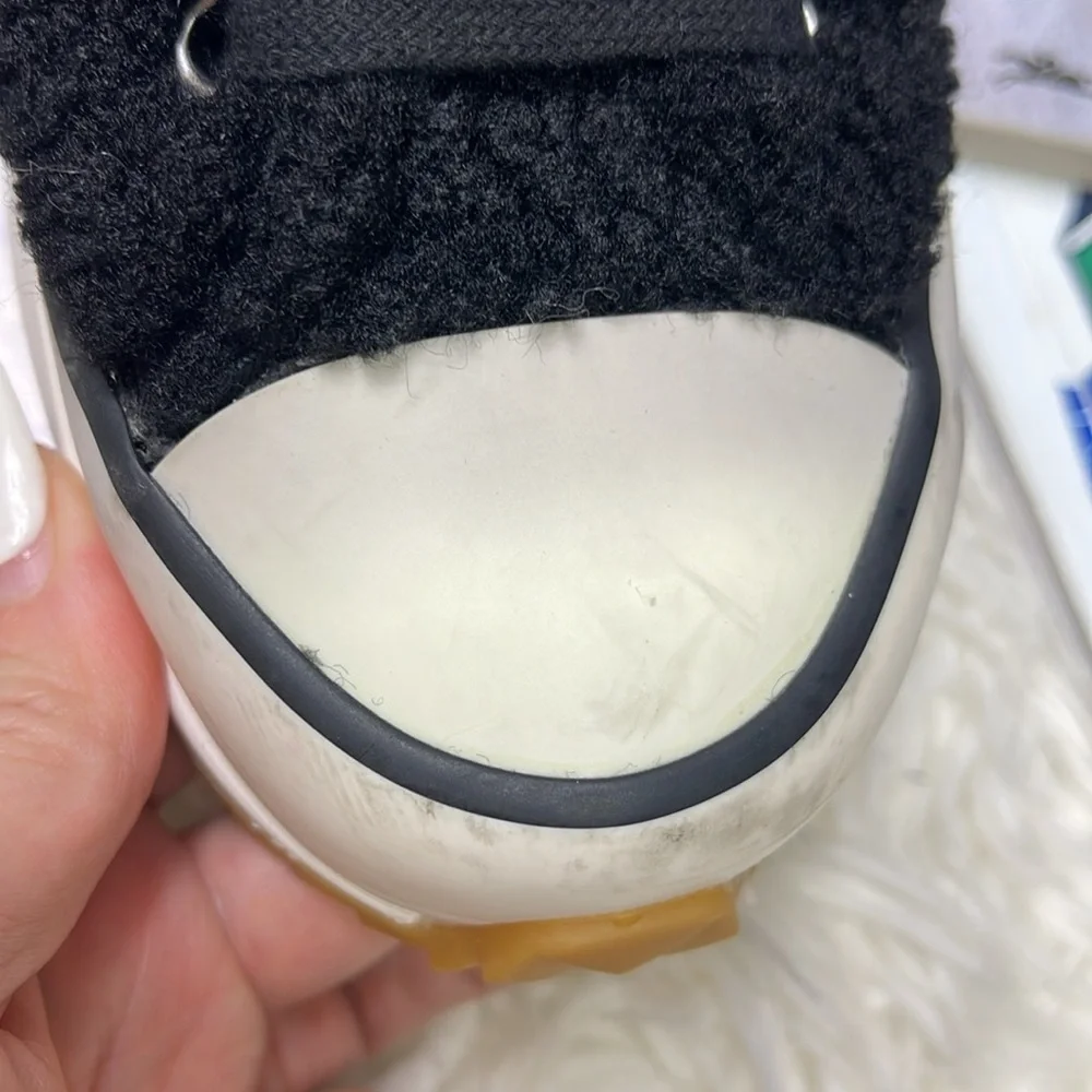 Steve Madden Shaft Faux Fur Platform Sneakers - Picture 9 of 16